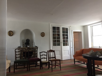 Wyck House interior room with four chairs, sofa and table