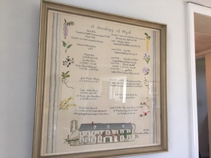 Embroidery artwork at Wyck House 