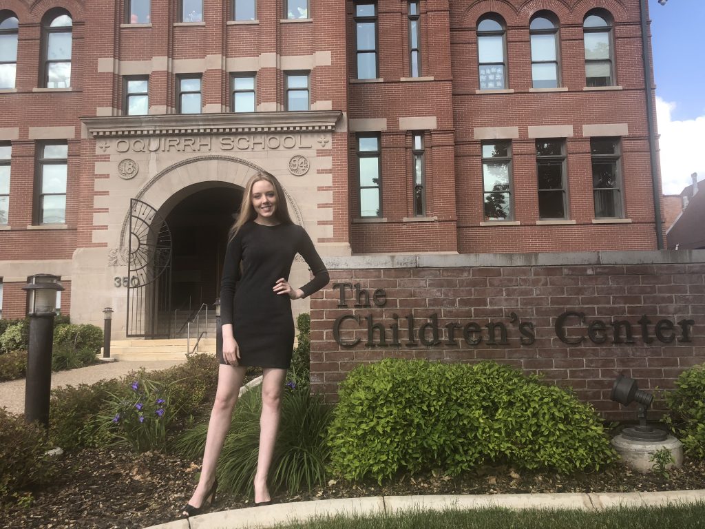 Sierra Norman standing outside of The Children's Center